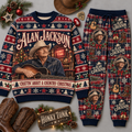 Alan Jackson A Country Artist A Country Christmas Black Sweater and Jogger Pants Set NDN 1