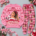 Ariana Grande Santa Tell Me Pink Christmas Festive Graphic Sweater and Jogger Pants Set NDN 1