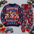 Backstreet Boys Back for Christmas Portraits Navy Red Sweater and Jogger Pants Set NDN 1