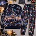 Coldplay Celestial Band Portrait Christmas Sweater and Jogger Pants Set Holiday Music NDN 1