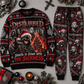 Disturbed Santa's Down With The Sickness Christmas Sweater and Jogger Pants Set NDN 1