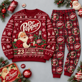 Dr Pepper 23 Flavors Christmas Burgundy Festive Graphic Sweater and Jogger Pants Set NDN 1