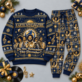 Earth Wind and Fire December Navy Gold Festive Graphic Sweater and Jogger Pants Set NDN 1