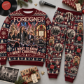 Foreigner I Want To Know What Christmas Is Red Black Sweater and Jogger Pants Set NDN 1
