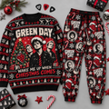 Green Day Wake Me Up When Christmas Comes Holiday Sweater and Jogger Pants Set NDN 1