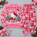 Hello Kitty Holly Jolly Christmas Pink Character Sweater and Jogger Pants Set NDN 1