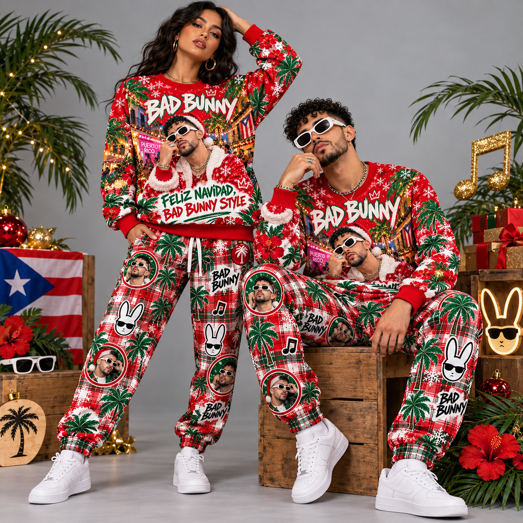 Nirvana Come As You Are Even If It's Christmas Red Sweater and Jogger Pants Set NDN 2