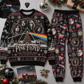 Pink Floyd Prism Holiday Portrait Sweater and Jogger Pants Set Festive Rock Music NDN 1