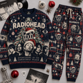 Radiohead Everything in Its Right Stocking Sweater and Jogger Pants Set Red Black NDN 1