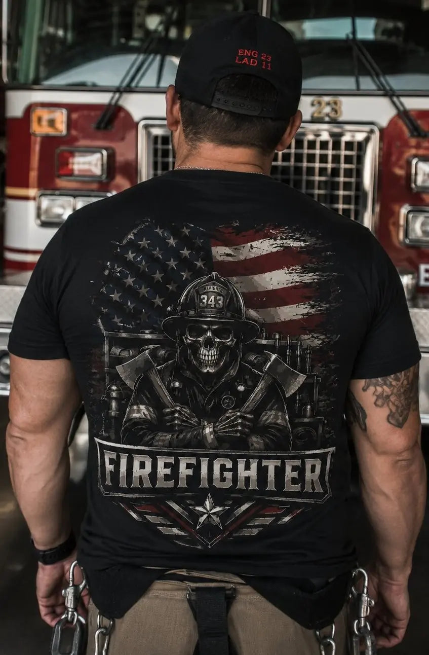 USA Flag Firefighter – Patriotic 1