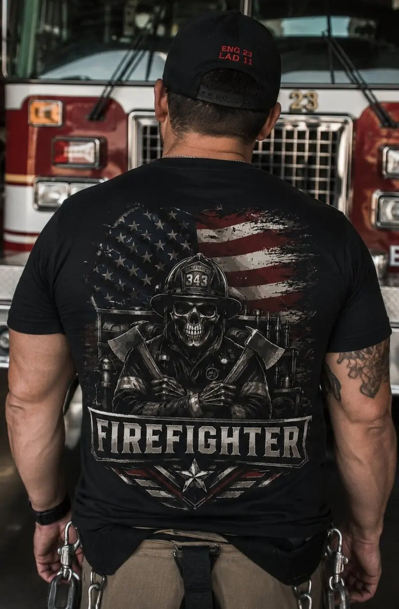 USA Flag Firefighter – Patriotic 1