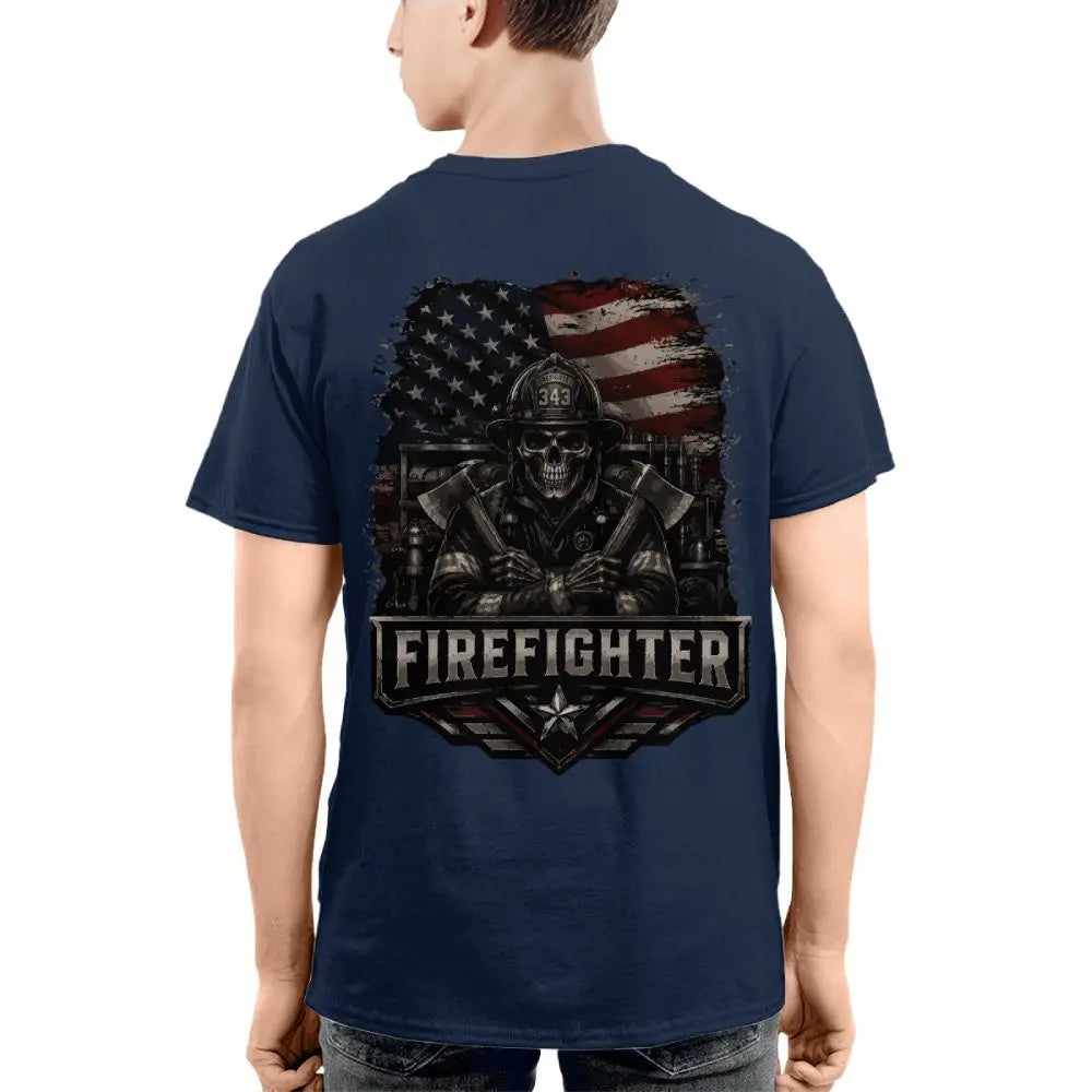 USA Flag Firefighter – Patriotic 5