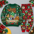 Wizard of Oz Dorothy and Friends Emerald Green Christmas Sweater and Jogger Pants Set NDN 1