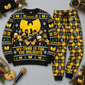 Wu-Tang Clan Holiday Yellow Black Festive Graphic Sweater and Jogger Pants Set NDN 1