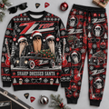 ZZ Top Sharp Dressed Santa Christmas Sweater and Jogger Pants Set Festive Rock NDN 1